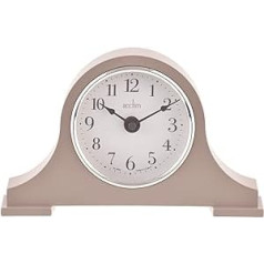 Acctim Napoleon 36962 Battery Mantel Clock in Earl Grey with Complete Figure Arabic Numbers 'Harston'