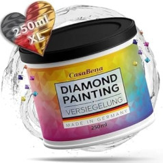 Diamond Painting Sealant, 250 ml, Accessories, Diamond, for Glitter Effect and Protection, Made in Germany, Transparent