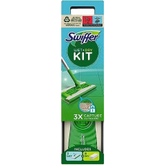 Swiffer System starteris (grīdas stienis + 8 sausas drānas + 3 mitras salvetes) (piekarināmā ierīce)