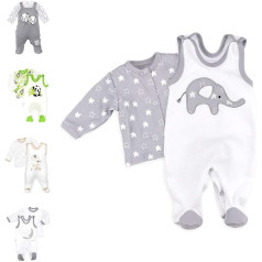 Baby Sweets Unisex komplekts ar 2 bērnu rombiņiem un krekliem meitenēm un zēniem / zīdaiņu apģērbu komplekts, organiskā kokvilna jaundzimušajiem un maziem bērniem dažādos izmēros - 68