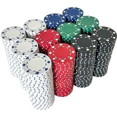 SEETOOOGAMES māla pokera žetonu komplekts - 11,5 g kazino spēles žetons - 5 krāsas - 300 gabali