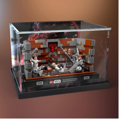 Akrila displeja futrālis priekš Lego 75339 Star Wars Death Star Trench Run Diorama komplekts, putekļu necaurlaidīgs displeja korpuss Caurspīdīgs displeja futrālis glabāšanas kaste modeļiem kolekcionējamiem priekšmetiem, 25 x 20 x 15 cm (disple