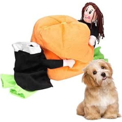 Pssopp Dog Wearing Pumpkin Costume Pet Costume Cotton Funny 3D Pumpkin Halloween Costume Clothing Cosplay Clothing Dress Up Funny Pet Cosplay Dress for Dogs & Cats (S)