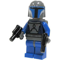 LEGO Star Wars mandaloriešu minifigūra ar Double Blaster — x1 brīvs