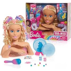 Barbie Blond Batik Deluxe Hairdressing Head 30 cm with 22 Accessories for Styling Fun, from 3 Years, Just Play