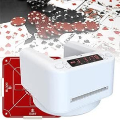 BETRAM pilnībā automātisks karšu izplatītājs, 360 grādos rotējošs pokera kāršu maisītājs ar LED ekrānu, atbalsta 2–8 spēlētāju vienlaicīgu spēli, un lielākā daļa pokera noteikumu ir balti