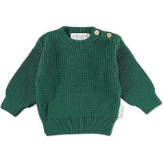 Hofbrucker Oversize Baby Knitted Jumper Made from 100% Organic Cotton, Growing Jumper for Girls and Boys with Elegant Wooden Buttons