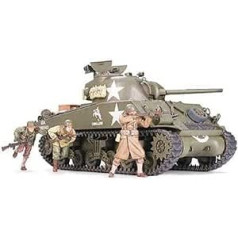 Tamiya 300035250 — 1:35 Otrā pasaules kara US Sherman M4A3 Late, 75 mm (9), zaļa