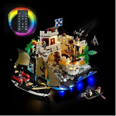 cooldac LED apgaismojuma komplekts Lego 10320 Eldorado cietoksnim, tālvadības pults gaismas komplekts saderīgs ar Lego 10320 celtniecības bloku modeli, Creative Decorative Lights for Lego 10320 Set, Nav iekļauts Lego komplektā