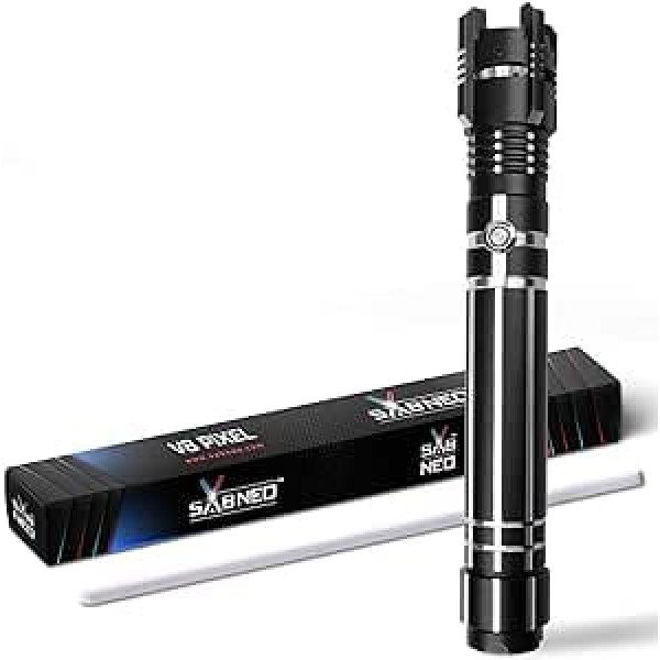 SABNEO Lightsaber V7 RGB 2.0 Lunar, Infitnity Colors Soundboard SB-V7 2.0 3W Premium skaļrunis, dueling, uzlabots Smooth Swing 2.0, vairāki skaņas un gaismas efekti