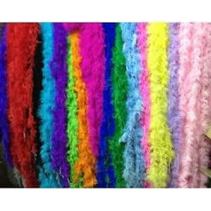 10 Pieces/Lot 2M Feathers Boas Costumes Garment Women Girls Dress Up Birthday Pink