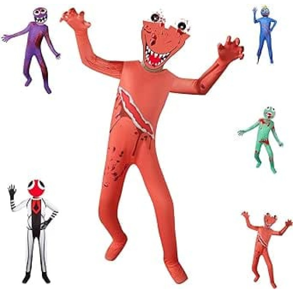 DONY Rainbow Friends kostīms bērniem, Rainbow Friends biedējošais kostīms, multfilmas Monster Jumpsuit Cosplay tēmas kostīms, bērnu kleitas Karnevāla grezna kleita Ziemassvētku balle Helovīna