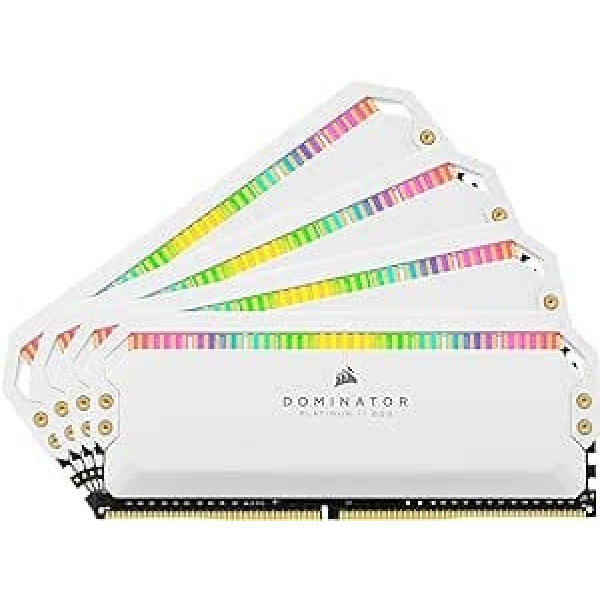 Corsair Dominator Platinum RGB 64GB (4x16GB) DDR4 3600 (PC4-28800) C18 1.35V PC Memory Module White