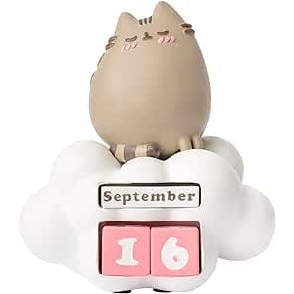 Grupo Erik Perpetual Calendar Pusheen kaķa figūra — 3D kalendāra galda kalendārs stāvošai Kawaii dekorēšanai — pastāvīgais kalendārs oficiālais Pusheen ventilatora preces biroja dekors