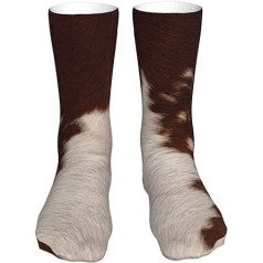 WESTCH Cattle Dog Florals Vidēja garuma zeķes bez papēža Stilīgas zeķes Moderns kāju apģērbs izcilam komfortam un stilam Teļu zeķes Ikdienas zeķes Elpojošas sporta zeķes