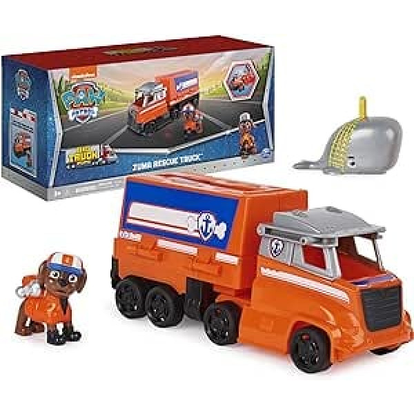 Patrulla Canina 6065538 Paw Patrol, Big Truck Pups, Toy Truck Transforms from Zuma with Action Figure, Toy for Children from 3 Years