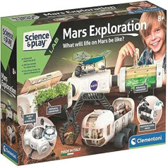 Clementoni 61545 Science&Play Science & Play Lab-NASA Mars Exploration-Educational and Scientific, Science Kids 8 Years, STEM Rotaļlietas, Eksperimentu komplekts, Angļu versija, Ražots Itālijā, 11,2x42,5x31,1 cm