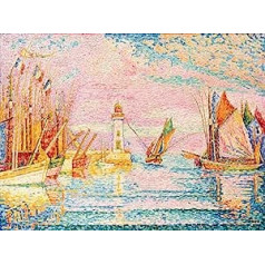 Pintoo Jigsaw Puzzle 1200 Pieces for Adults - Paul Signac Le Phare, Groix, 1925 - Easy Storage, Tight Interlocking Plastic Puzzles, No Glue Required [H2840]