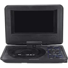 Portable 6.8 Inch DVD Player with 270° Swivel HD LCD Widescreen Screen, Supports USB/SD Card/Sync TV and Multiple Disc Formats, for Children/Parents