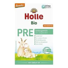 Holle Babyfood Organic Initial Milk, PRE no kazas piena no dzimšanas, 400 g (12)