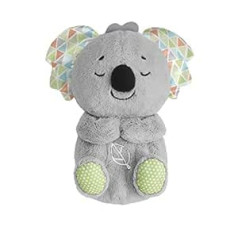 Fisher-Price HBP87 Slumber Koala ar maigu mūziku, vieglām un ritmiskām elpošanas kustībām, Koala mīksta rotaļlieta, nakts gaisma ar mūziku mazuļiem, Baby First ekipējums jaundzimušajiem 0+