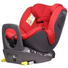 AVOVA Sperber-Fix i-Size Marple Red Rotating Child Seat | Premium Isofix Child Seat Group 0+, 1 | Suitable for Children from Birth from 40 to 105 cm, Approx. 20 kg | Baby Car Seat