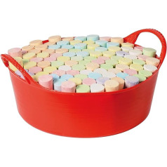 EDUPLAY 120761 Street Chalk in Tub, Multi-Colour, 101 Pieces (1 Set)