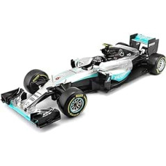 Bburago B18-18001R 1:18 mēroga liešanas modelis F1 2016 Mercedes AMG komandas automašīnai (Nico Rosberg)