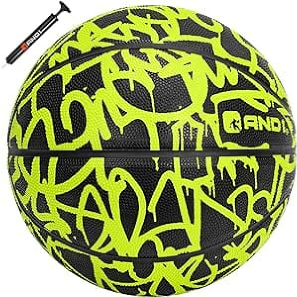 AND1 Fantom Rubber Basketball & Pump (Graffiti Series) - Official Size 7 (29.5