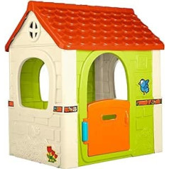 FEBER - Fantasy House bērnu rotaļu māja ar salokāmām durvīm, āra rotaļām vai mājas, daudzkrāsaina, izturīga un viegli saliekama, bērniem no 2 līdz 6 gadiem, FAMOSA (FEH17000)