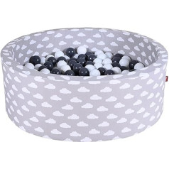 Knorrtoys 68167 Ball Pit Soft Grey White Clouds 300 Balls Grey / Cream