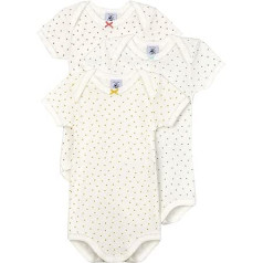 Petit Bateau Baby-Jungen Kurzarm-Body mit Streifen (3er Pack)