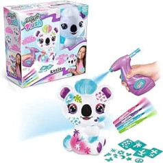 Canal Toys - Airbrush Plush - Colour Your Koala Plush Toy to Personalise - Plush Spray with Felt Tip Pens and Stencils - OFG273