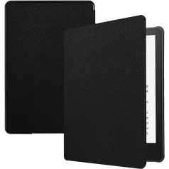 Kindle Paperwhite 6,8 collu 2021. gadu futrālis, WOOPTOR īpaši viegls, vieds PU ādas futrālis ar Smart Auto Wake/Sleep 6,8 collu Kindle Paperwhite 11. Gen 2021 un Signature Edition, melns