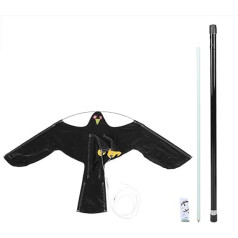 Dragon Bird Repellent, Extendable Scarecrow with 7 m Telescopic Rod, Flying Falcon Dragon, Bird of Prey, Dummy Bird Repeller, for Bird Repellent, Garden, Paddy, Farm, Backyard, Pest Control