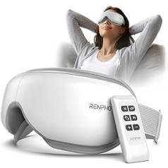 RENPHO Eyeris 1-Augenmassagegerät mit Fernbedienung, Wärme, Vibration und Bluetooth Musik, Wiederaufladbar Eye Massager, Trockene Augen, Geschenke für Frau & Man