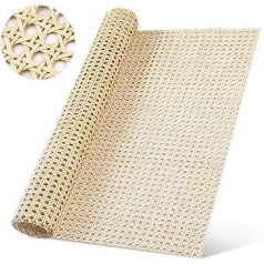 Luter 1 Roll Cane Webbing Rattan, 40 cm x 1 m Natural Rattan Fabric Roll for Caning Projects, Mesh Rattan Fabric for Furniture, Chairs, Cabinets