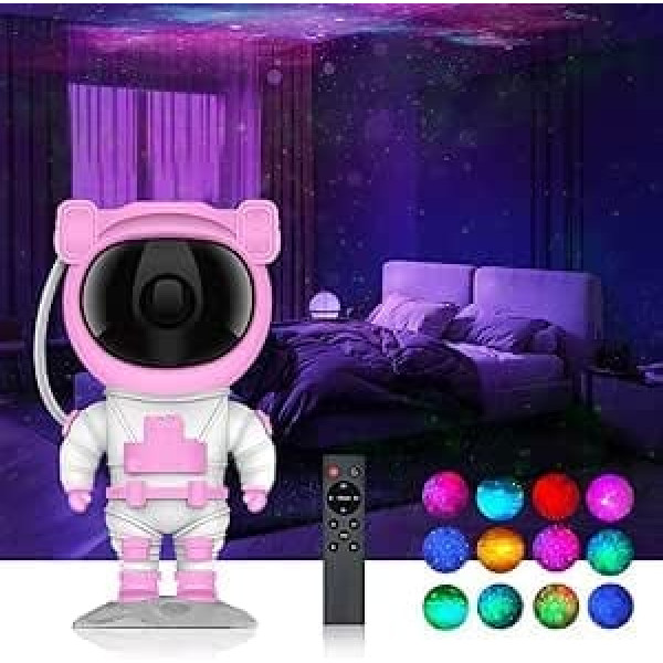 Miss Home LED Starry Sky Projector Astronaut, Astronaut Projector with Timer and Remote Control, Night Sky Projector Children and Adults, Starlight for Bedroom and Ceiling