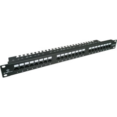 Patch panel utp cat.6 24 lsa porti ar 1u plauktu