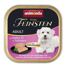 Animonda vom feinsten classic chicken, egg and ham - wet dog food - 150g