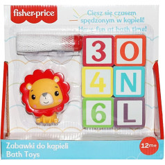 Bath toy letters numbers + figurine fisher price lion