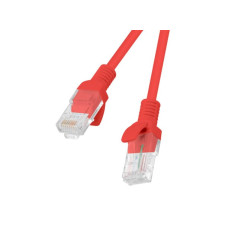 Patchcord utp lanberg pcu5-10cc-0050-r (rj45 - rj45 ; 0,50m; utp; cat. 5e; sarkana krāsa)