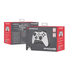 Natec gamepad genesis gamepad manganese 400 (pc/switch/mobile; bezvadu, balts) njg-2101