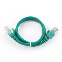 Patch cord cat.5e, poured sheath, 1.5 m, green