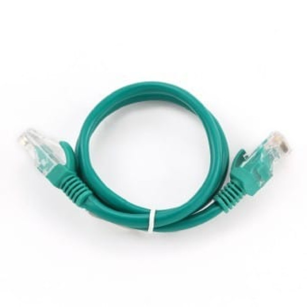 Patch cord cat.5e, poured sheath, 1.5 m, green