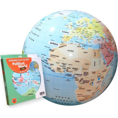 Ball, whole globe, 42 cm - political world