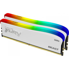 Atmiņa ddr4 fury beast rgb 16gb (2* 8gb)/3200 cl16 balts