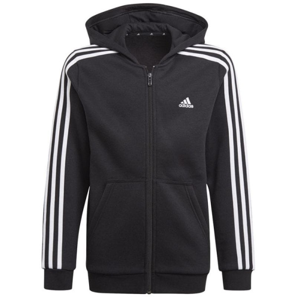 Adidas Essentials 3S Hoodie Jr ar pilnu rāvējslēdzēju GQ8900 / 116 cm