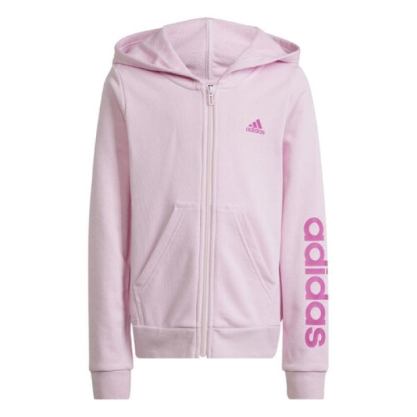 Adidas Essentials Linear Hoodie ar pilnu rāvējslēdzēju Jr S2666 / 170 cm