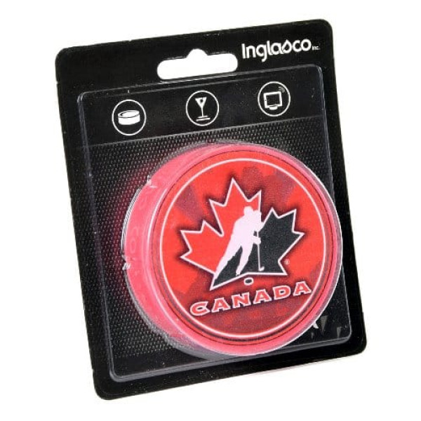 NHL Red Shadow Puck - Blister each